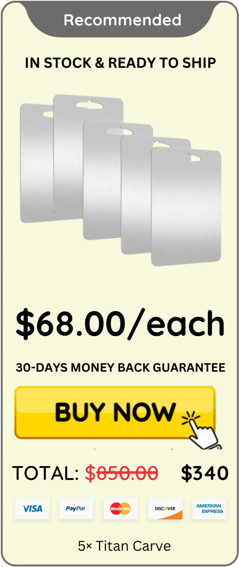 Titan Carve package offer price 