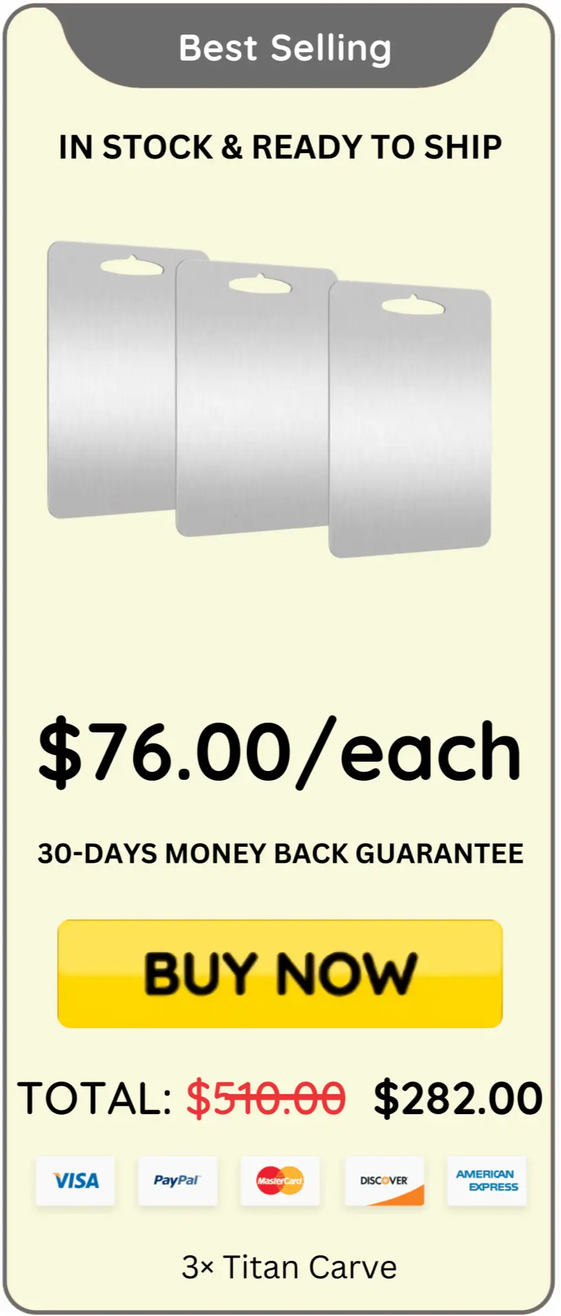 Titan Carve offer price 